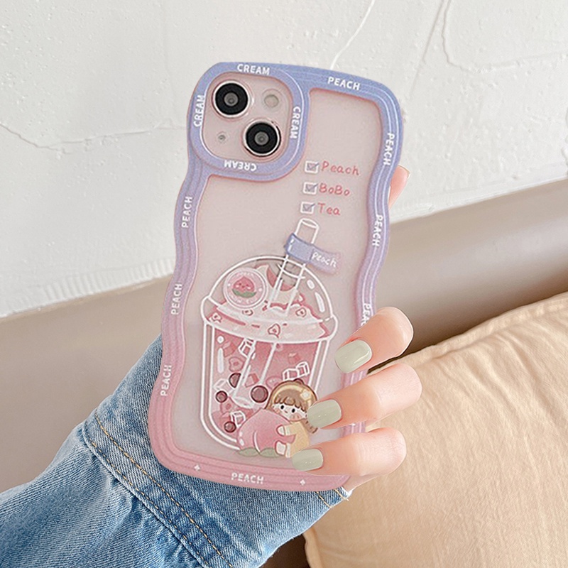 Soft Case TPU Motif Milk Tea Untuk Redmi Note 10 11 10s 11s 9 8 10 Pro Max Plus 9 10 9T 9A 10A 9C NFC