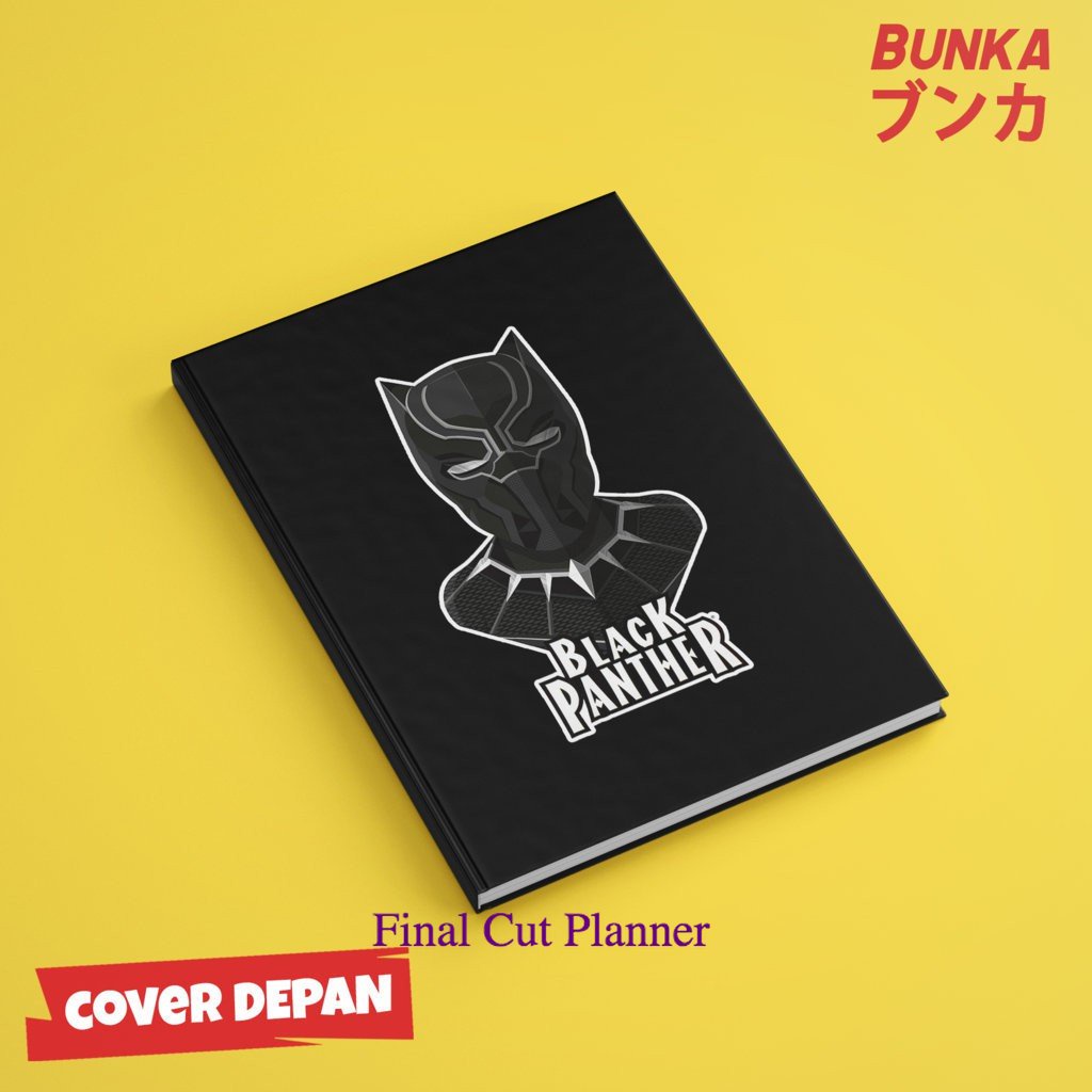 

Notebook Marvel Character Design Black Panther Hardcover A5 Buku Tulis Catatan Note Agenda Planner .