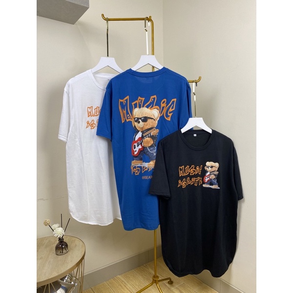 CH06 - Charlotte tee - Bear NY/ Kaos oversize/ kaos bear/ baju fashion wanita oversize