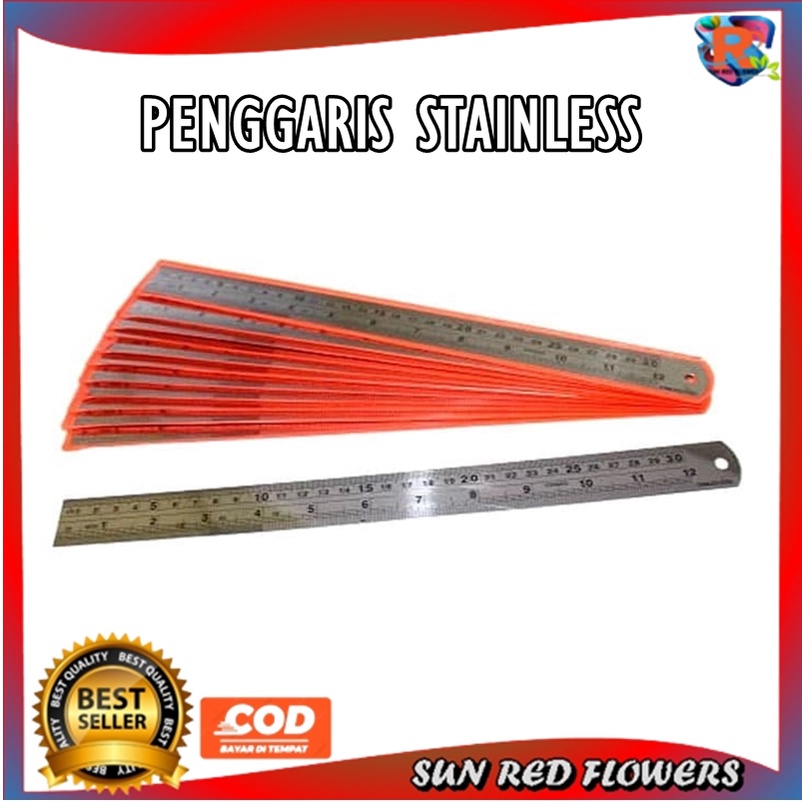 

(SRF) Penggaris Besi 30cm Stainless Steel Ruler