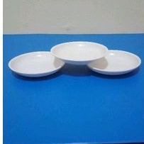 Unica Melamin putih piring sambal atau piring kecap bulat 9 cm.hrg per 3pcs. .