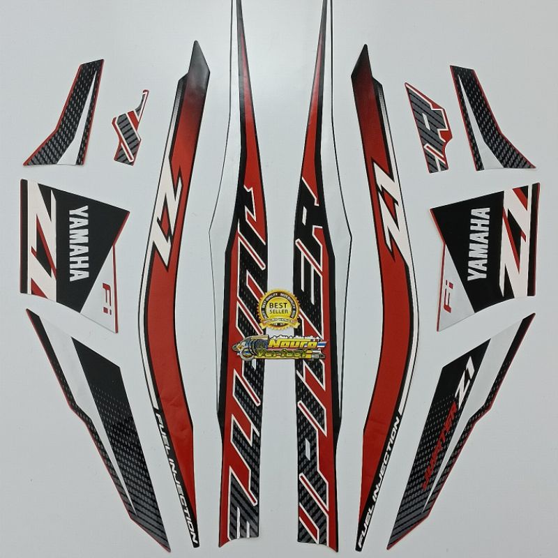 striping yamaha jupiter z1 fi hitam merah 2021 list body standar berkualitas termurah