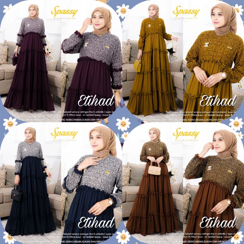 [Ready Stok] Etihad dres +Lesma +Rachel 1 2 3 4 Maxy Set ori by Spassy