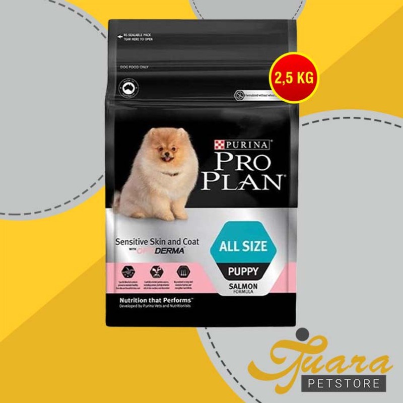 Makanan Anjing / Dog Food Pro plan all size puppy sensitive 2.5 Kg