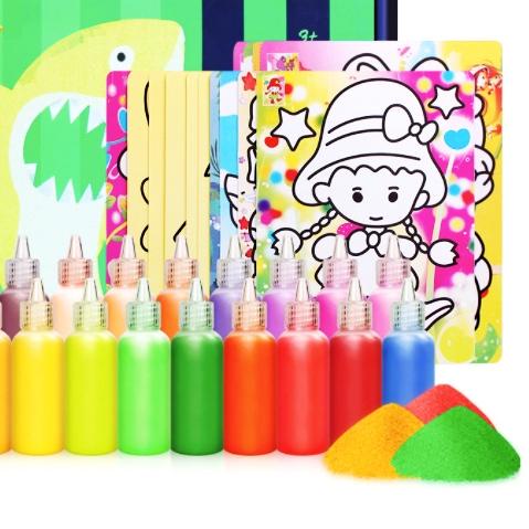 

Diskon✔️Set Menggambar Pasir Isi 18 warna pasir + 30 gambar sand painting|RA5