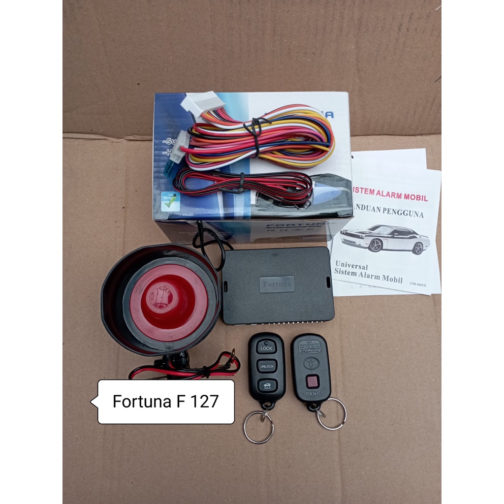 Alarm Mobil merk FORTUNA PREMIUM Remote Remot /Car Alarm FORTUNA System Kunci FORTUNA Model Tombol Universal Remot Alarm Mobil Berkualitas 1 Set ORI BAGUS