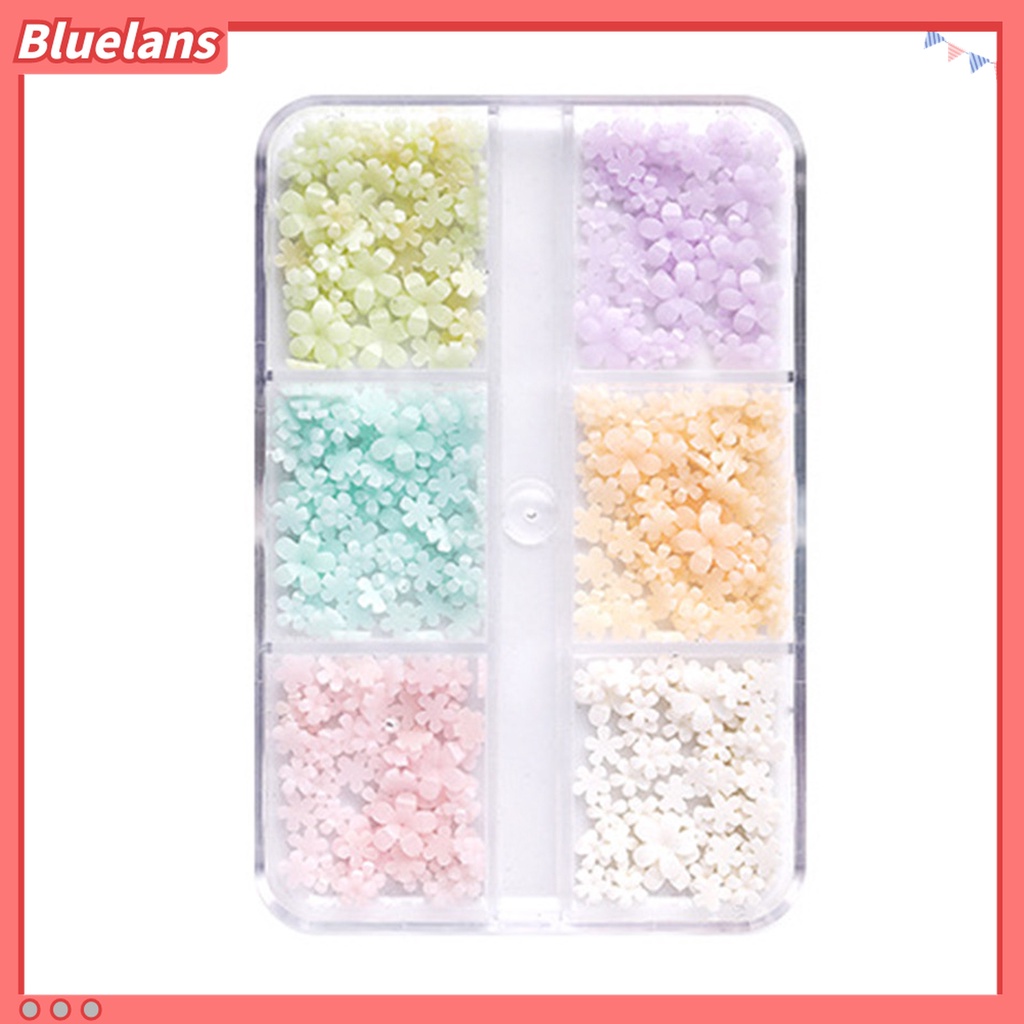 (In Stock) Kacamata Hitam Lensa Warna Warni ♡Set Manik-Manik Mini Bentuk Hati Bunga 3D Untuk Dekorasi Nail Art