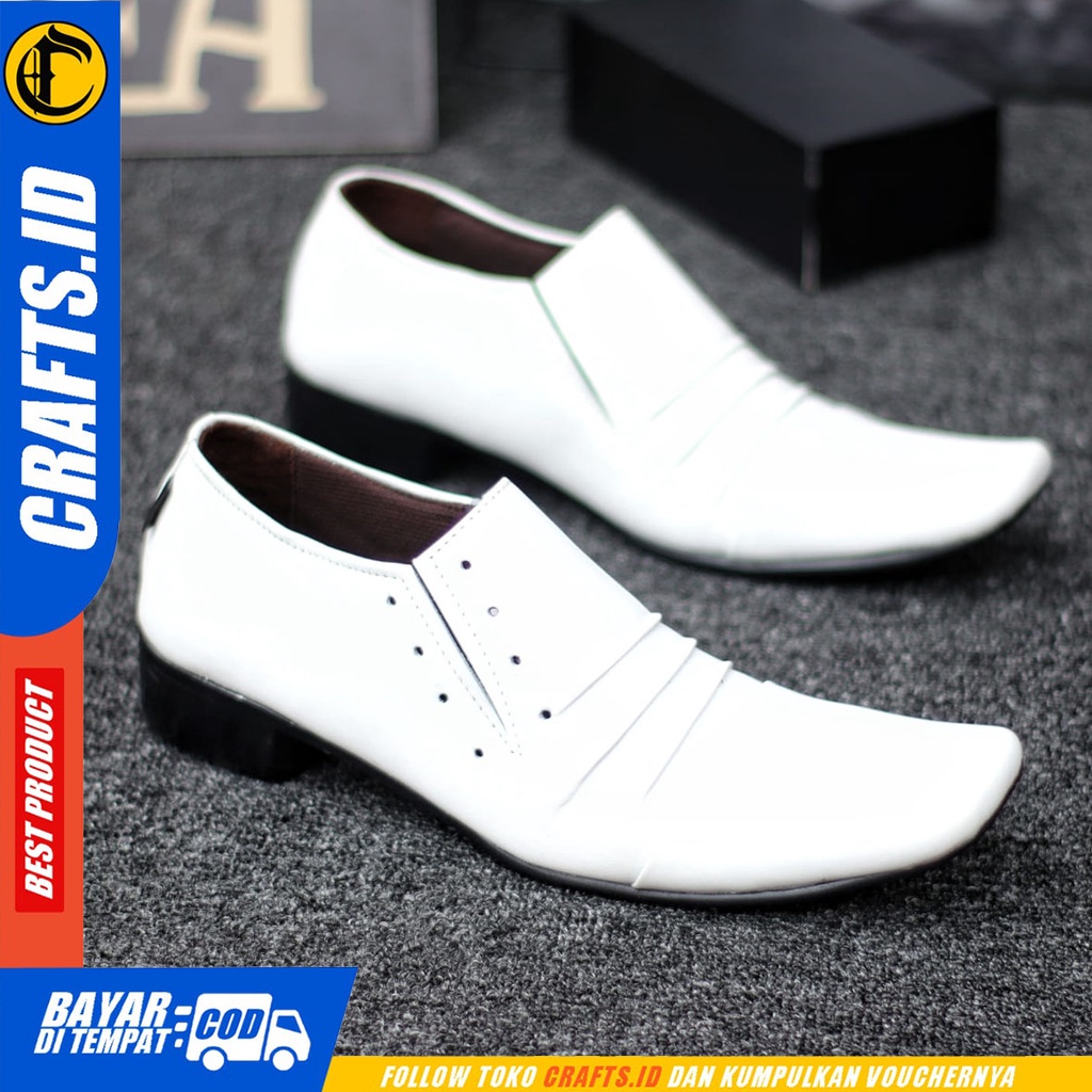 CRAFTS rempel - Sepatu Pantofel Formal Kulit Asli Kerja Slop Pria