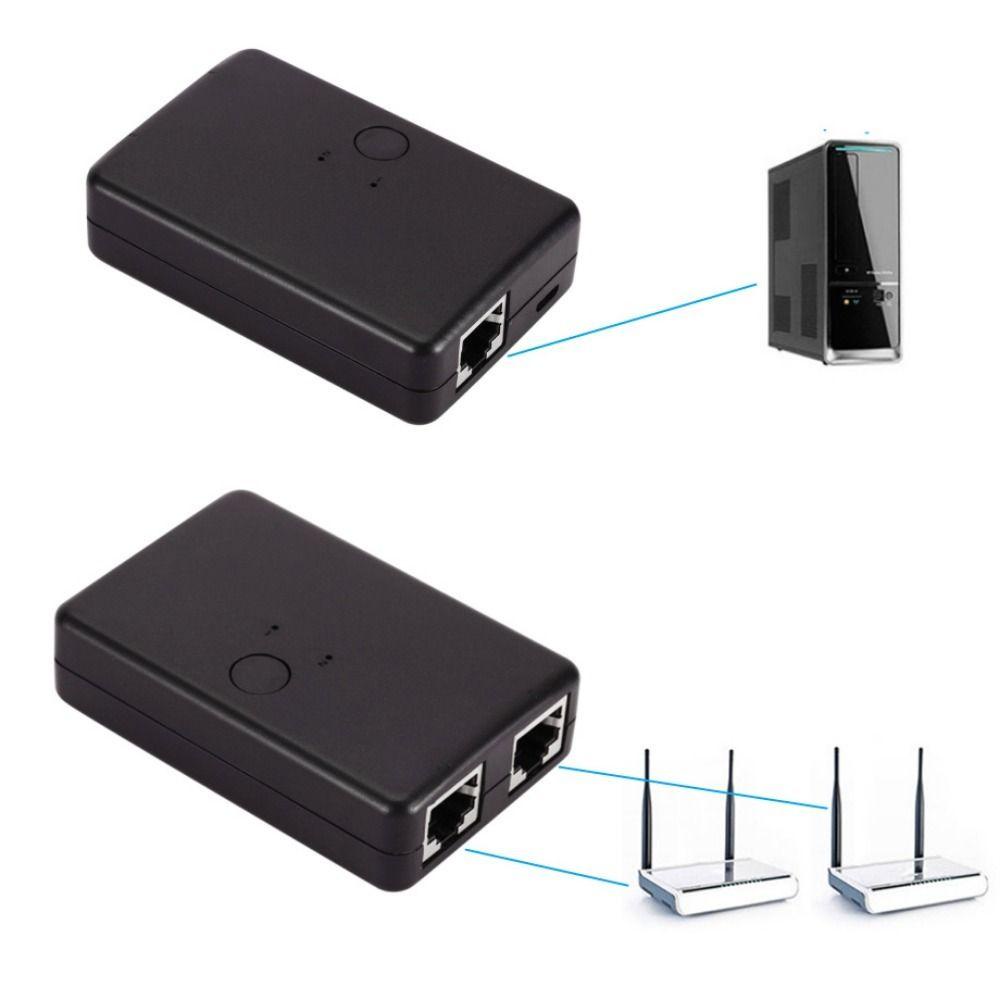 POPULAR Box Saklar Jaring Untuk Laptop RJ45 CAT 6 2in1 Out 1in2 Out Eterna
