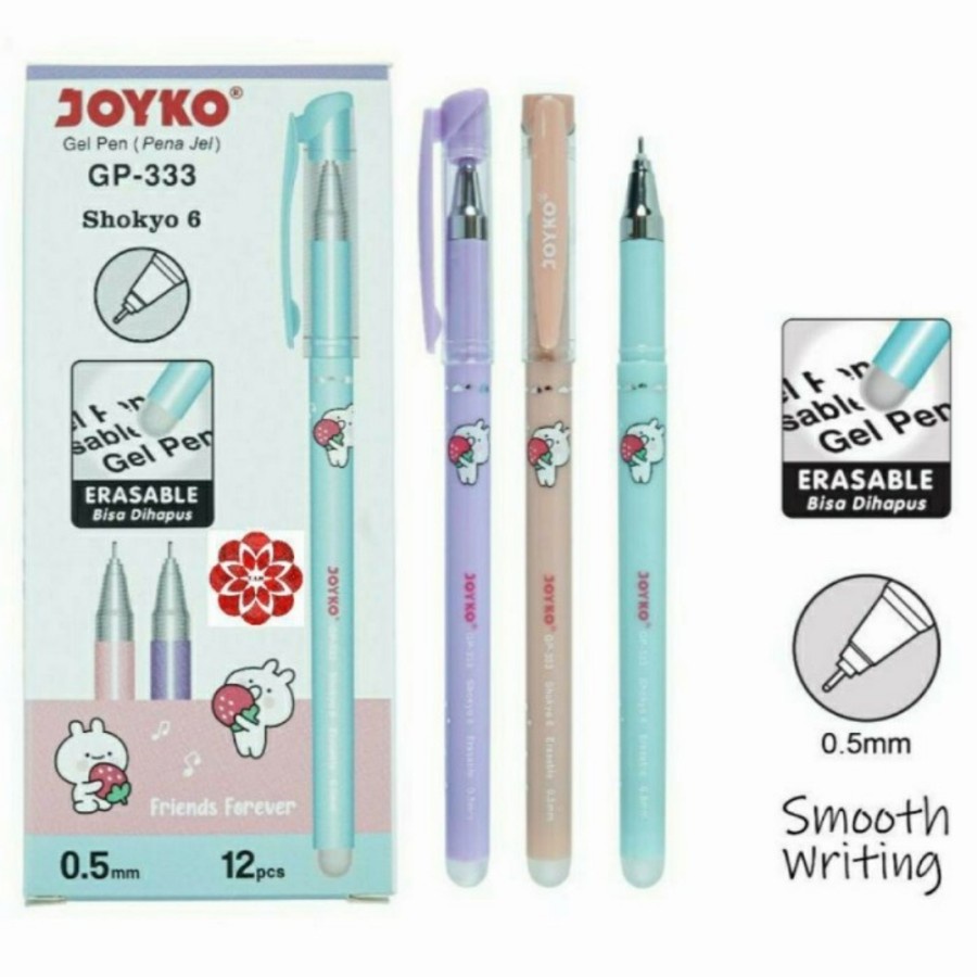 

Pulpen Bisa Dihapus Joyko GP-333 Shokyo 6 Gel 0.5 mm / Erasable Gel Pen Lusinan