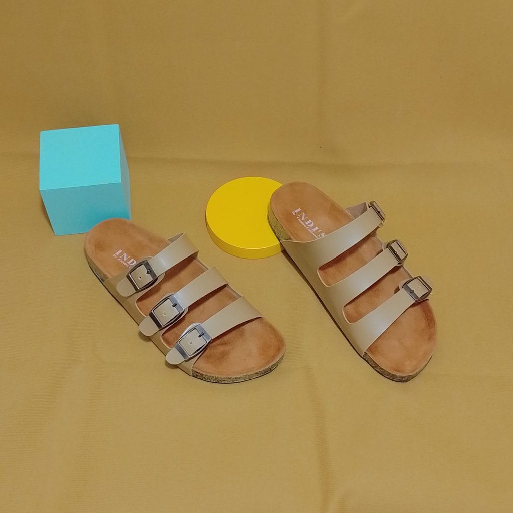 SANDAL FLAT WANITA SLIP ON SOL KARET - CHERYL SERIES