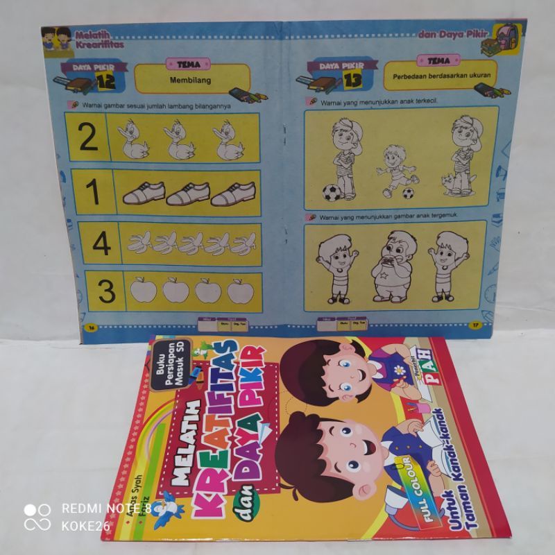 Buku Melatih Keterampilan dan Bahasa / Kreatifitas dan Daya Pikir Untuk TK