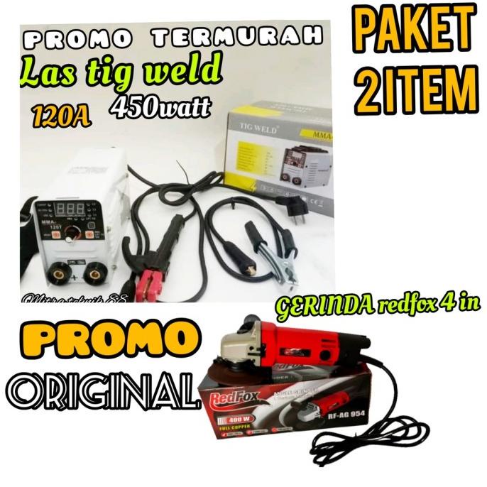 HE047 PAKET TUKANG LAS Murah Hemat 3 ITEM Mesin Las 450 Watt TIG WELD