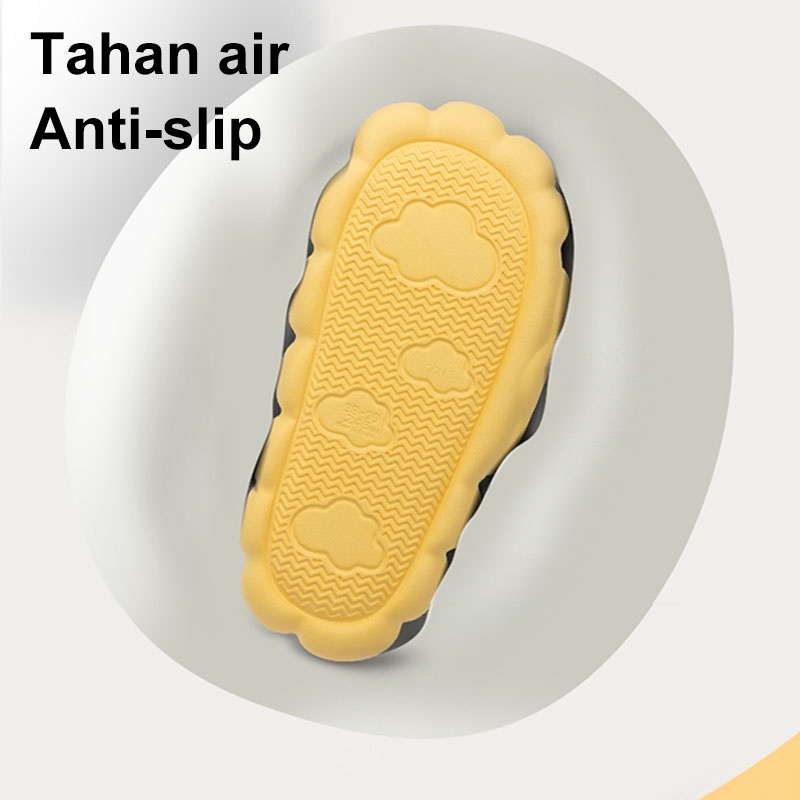 KOMIN Sandal Awan Kartun Musim Panas Sandal Rumah Ringan Empuk Bahan Eva Tebal  Sandal Wanita Murah Sendal Pria Kekinian Modelkorea Imut lucu Sandal Pria Sandal Anak Perempuan Sandal Jelly Karet Wanita Sandal Slop Cewek Miniso
