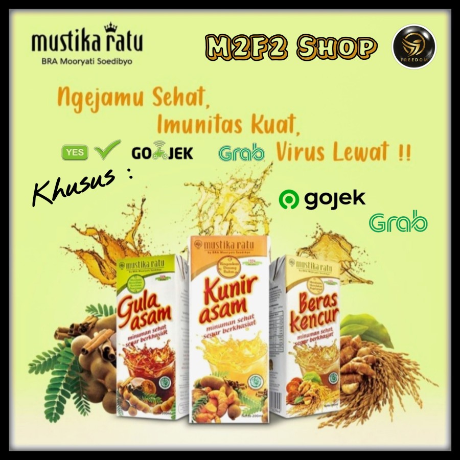 

Mustika Ratu Minuman Kotak - 200 ml Kemasan Satuan (Khusus Bluebird/Gojek/Grab)