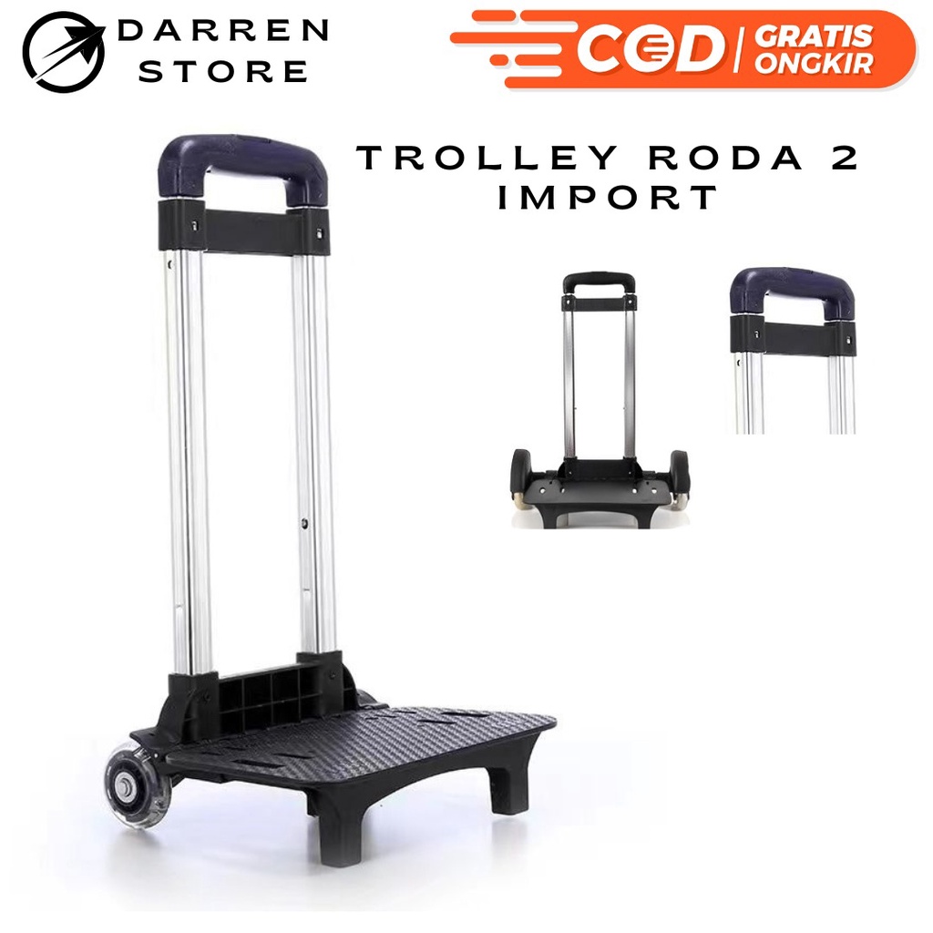 Trolley roda 2 - Penambahan tas Troli Anak sekolah - Trolly Roda Lipat Import