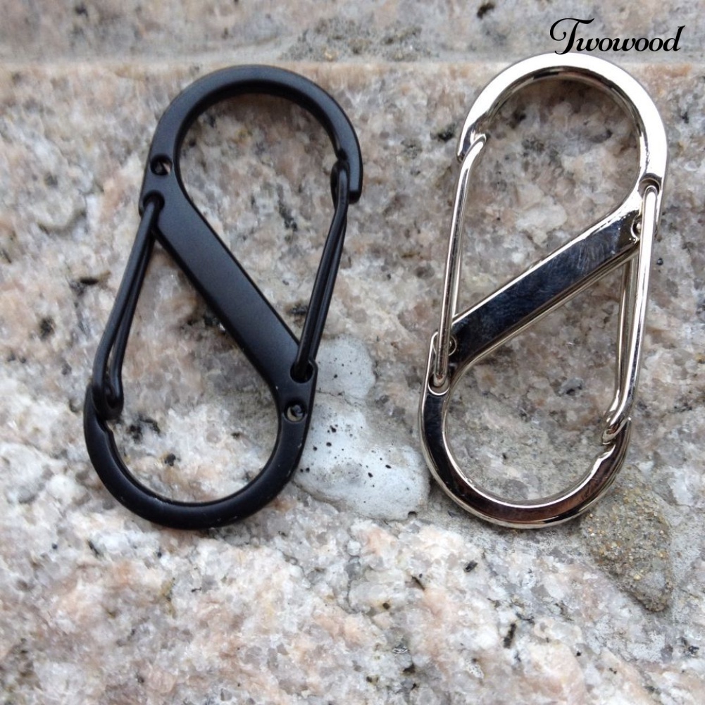 Twowood Gantungan Kunci Carabiner Bentuk Angka 8 Untuk Camping / Climbing