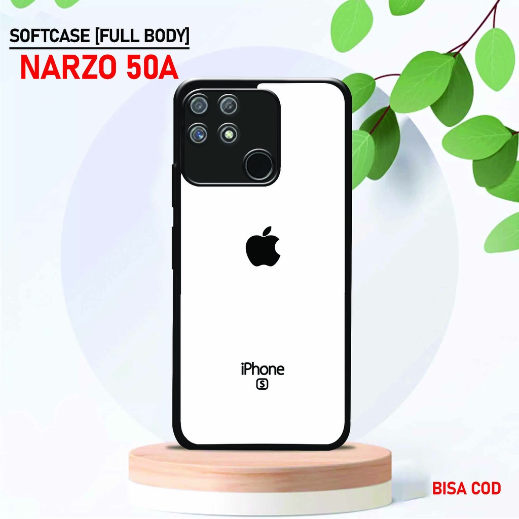 [ UC 5 ] Case Realme Narzo 50a - Case Apel - Gambar Branded - Hardcase Realme Narzo 50a - Case Premi