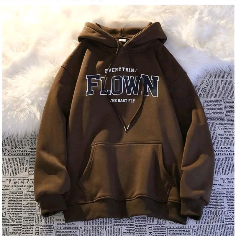 FLOWN L - XL Sweater Hoodie WANITA &amp; PRIA (TEBAL PREMIUM READY)