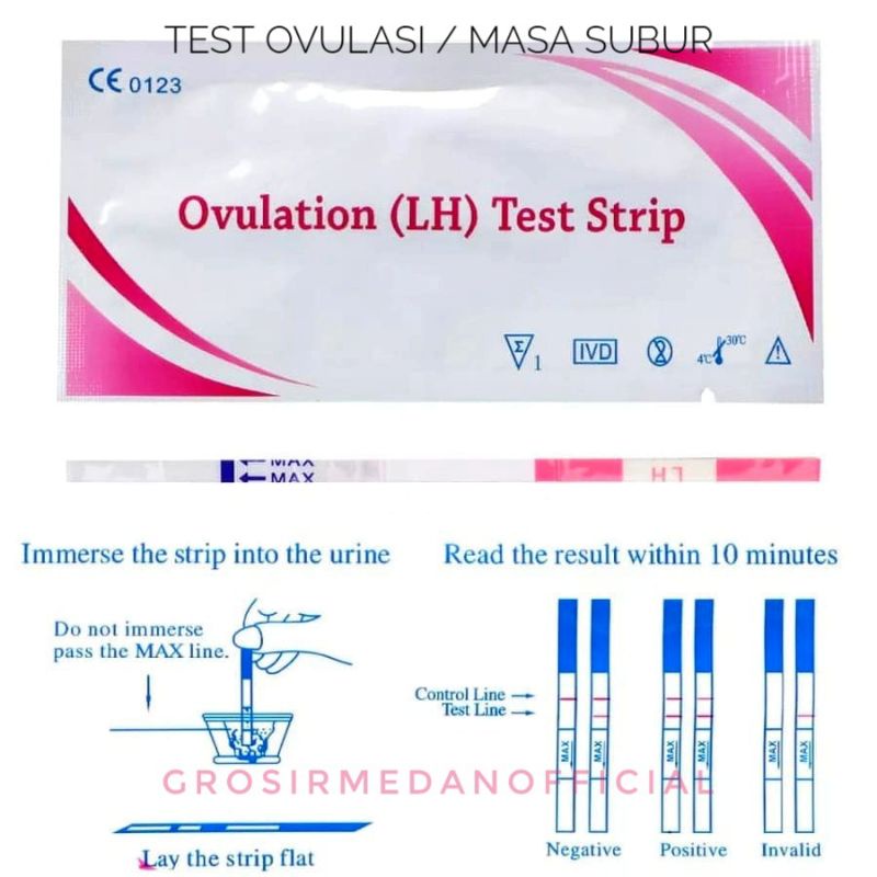 TEST OVULASI MASA SUBUR - OVULATION TEST LH TEST STRIP PENDETEKSI MASA SUBUR COCOK UNTUK PROMIL