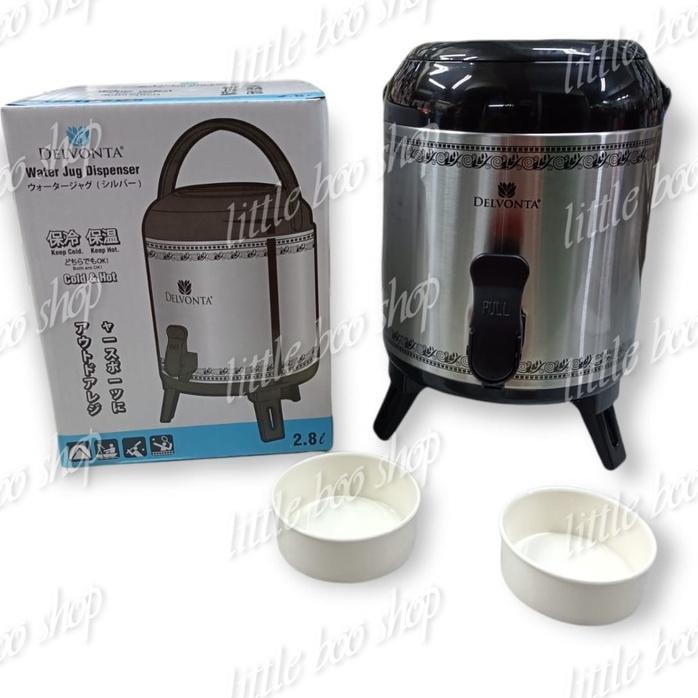 Garansi Terbaik--DELVONTA TERMOS AIR PANAS DINGIN 3 Liter 2.8L DWJ0300