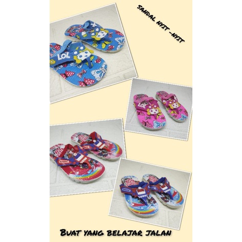 SANDAL ANAK NYIT-NYIT buat anak kesayangan kita size 24-29 harga murah meriah