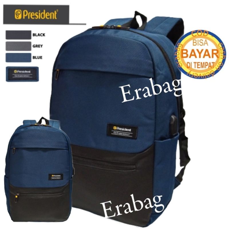 Tas Ransel Laptop President/Backpack Sekolah Kerja PRESIDENT Multi warna 9596