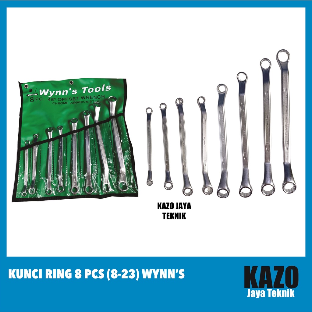 Kunci Ring 8 Pcs 8-23 Wynn's / Wrench Wynn's 8 Pcs