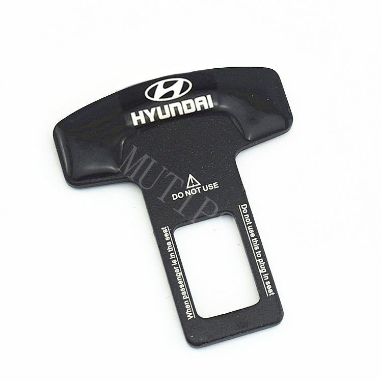 Hyundai 1 / 2Pcs Gesper Sabuk Pengaman Mobil Bahan Aluminum Alloy Untuk Atoz i20 Trajet H1 i10 Getz Accent