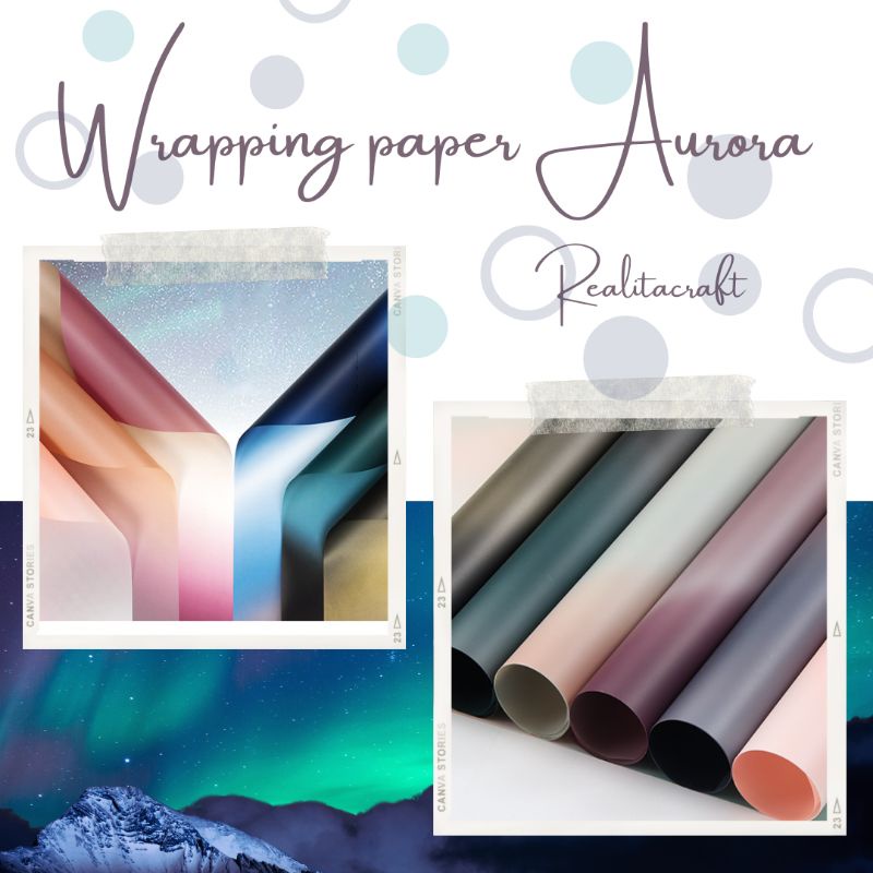 KERTAS BUKET CELLOPHANE BUNGA SERIES AURORA