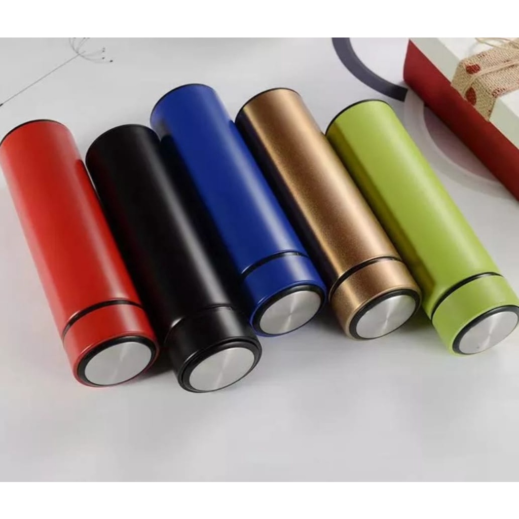 Termos Air Panas 500ml Polos stainless Tahan 24 Jam-Smart Tumbler Thermos Air Panas Mini stenlis 500ml Vaccum Termos Viral Kekinian Model Polos Tahan Air Panas Dan Dingin Stenlis Awet Kuat Tahan Lama