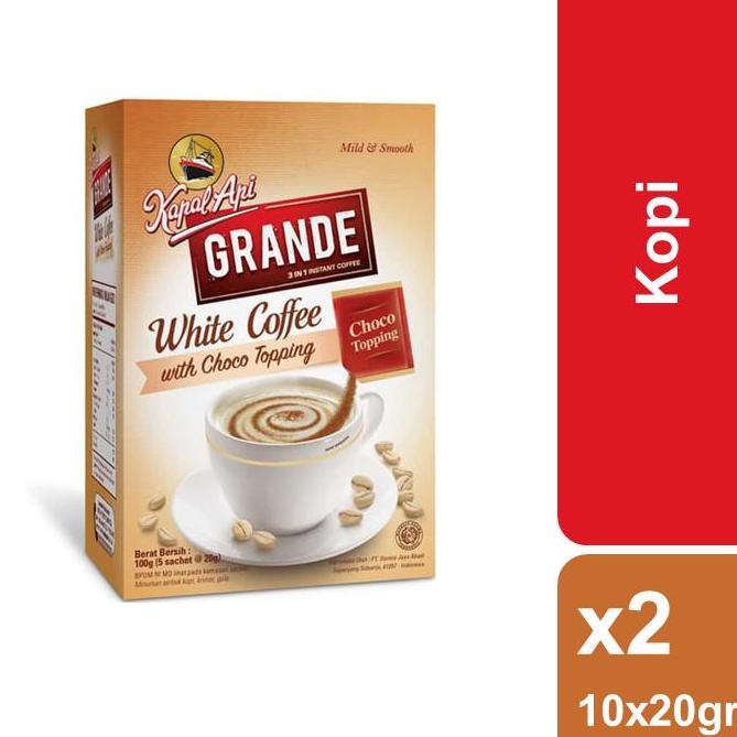 

trxDd2D7--Kapal Api Grande White Coffee Choco Topping 10 x 20 gr