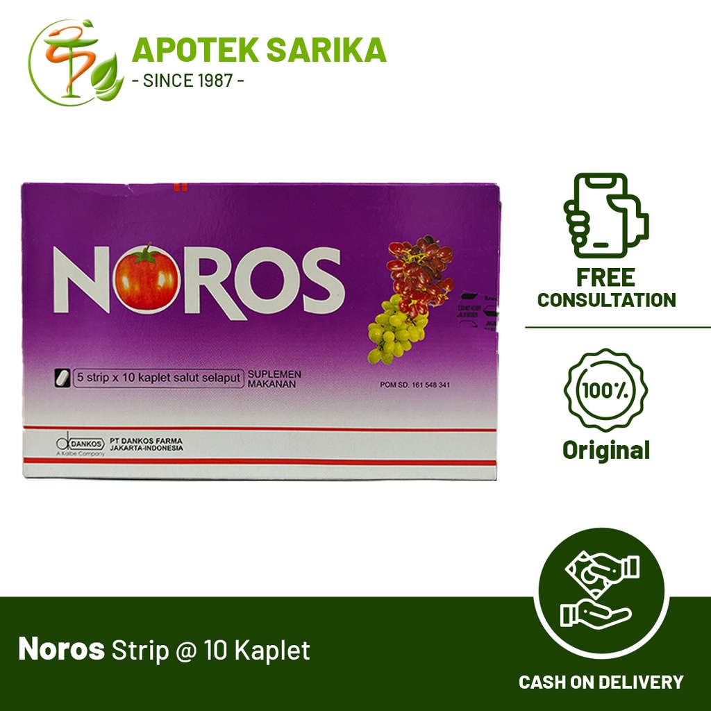 Jual Noros Strip Isi 10 Tablet Suplemen Multivitamin Dan Antioksidan