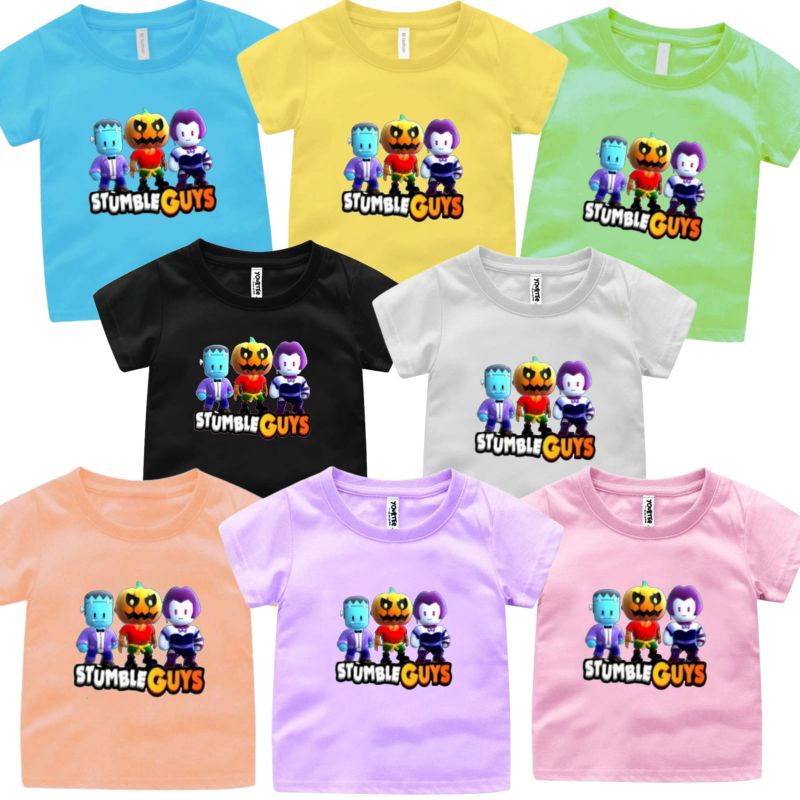 BAJU KAOS ANAK STUMBLE GUYS HALLOWEN UNISEX 1-12 TAHUN UKURAN S,M,L,XL,XXL,XXXL