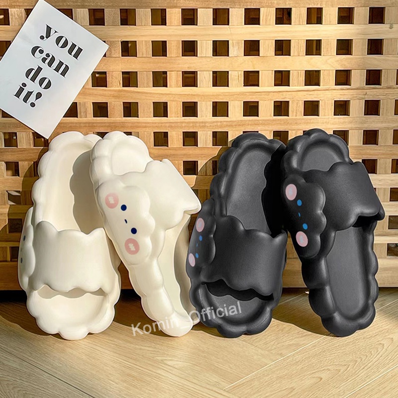 [11.11] Komin Sandal Wanita Awan Cloud Tebal Empuk Sandal Rumah Anti Slip Sandal Slop Jelly Korea Cewek Sendal Jelly Import Empuk 101 Size36-41
