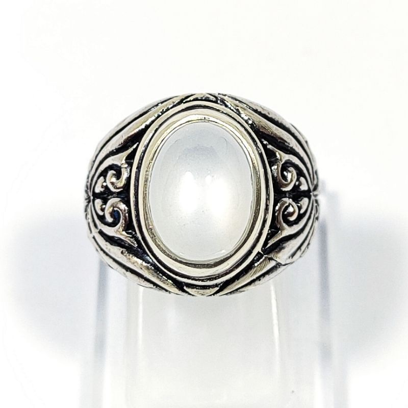 CINCIN BATU AKIK NATURAL MOONSTONE CEYLON CODE 02213