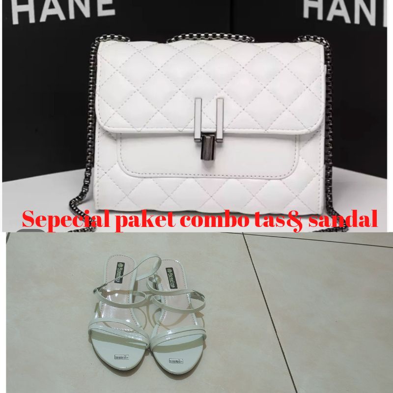 [[[ free dus box]]] paket tas dan sandal wanita terbaru