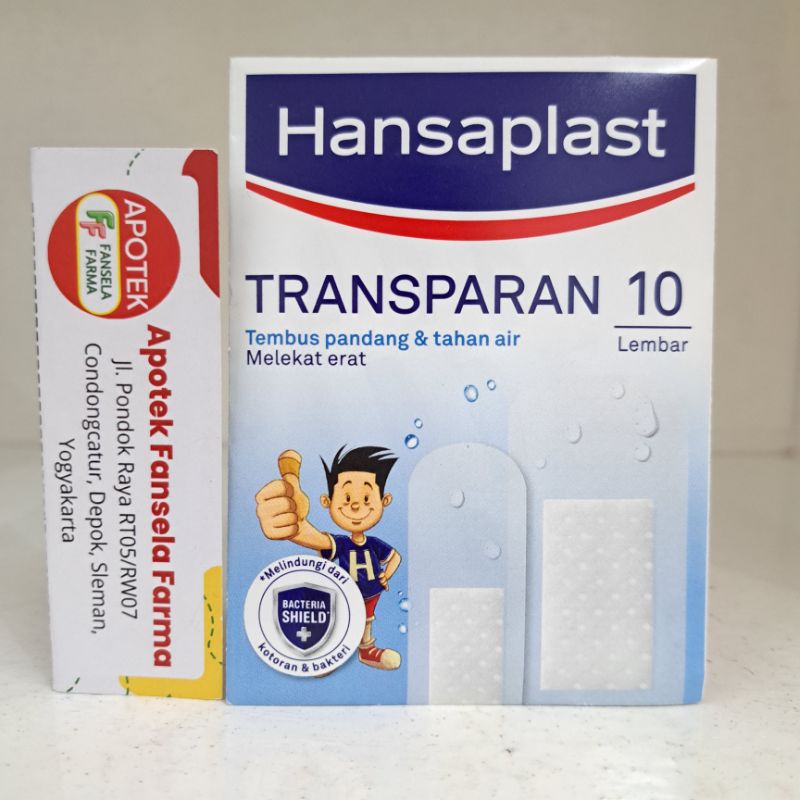 Hansaplast Transparan isi 10 lembar tahan air Anti air