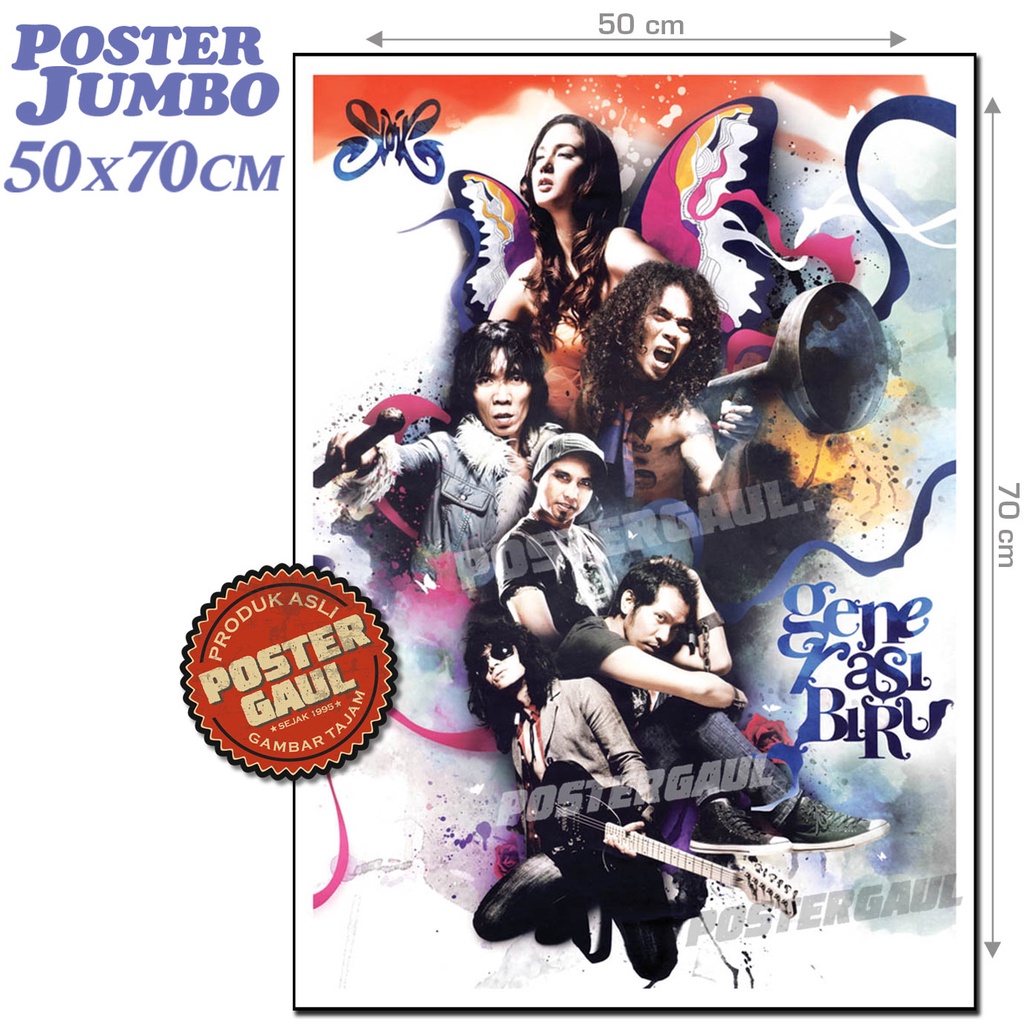 [COD] Poster Jumbo: SLANK #SLK7 "GENERASI BIRU" -  ukuran 50 x 70 cm