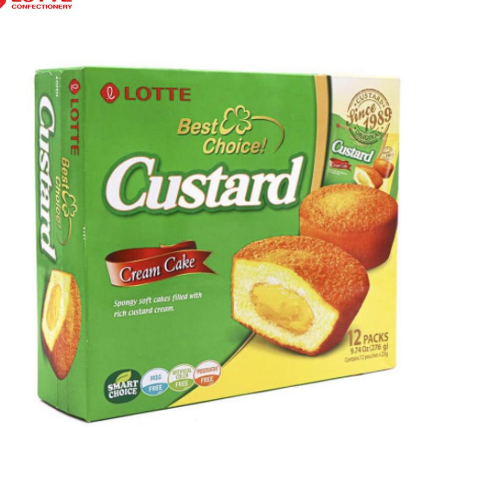 

Promo besar--Lotte Confectionery Custard Cake 276g