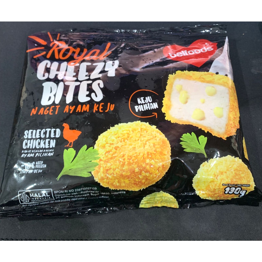 Royal Cheezy Bites / Nugget Ayam Keju 130gr By Belfood