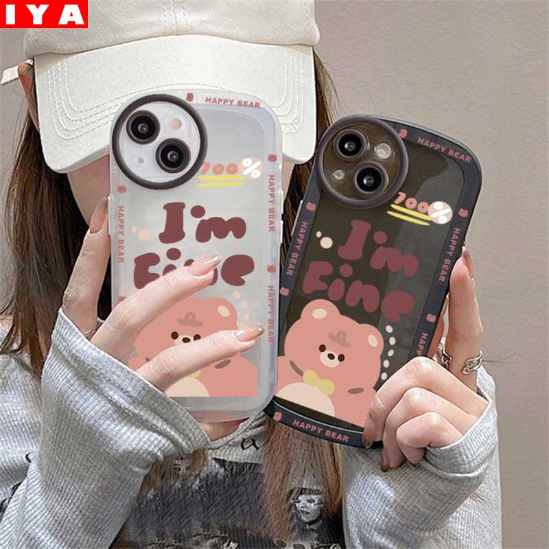Soft Case Silikon Motif Beruang Untuk Realme C21Y C25Y 5 5i 6i C3 C35 C21 RealmeC11 2021 C25 C15 C12 C2