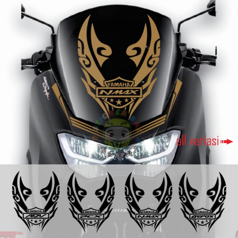 Sticker visor motor matic all keren kekinian/ cuting sticker visor kaca nmaxaerox pcxadv variasi motor