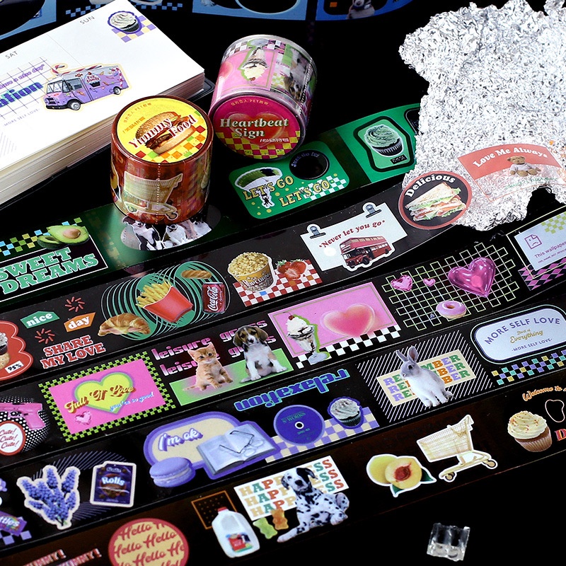 Stiker Roll Satuan / Stiker Aesthetic Karakter Lucu