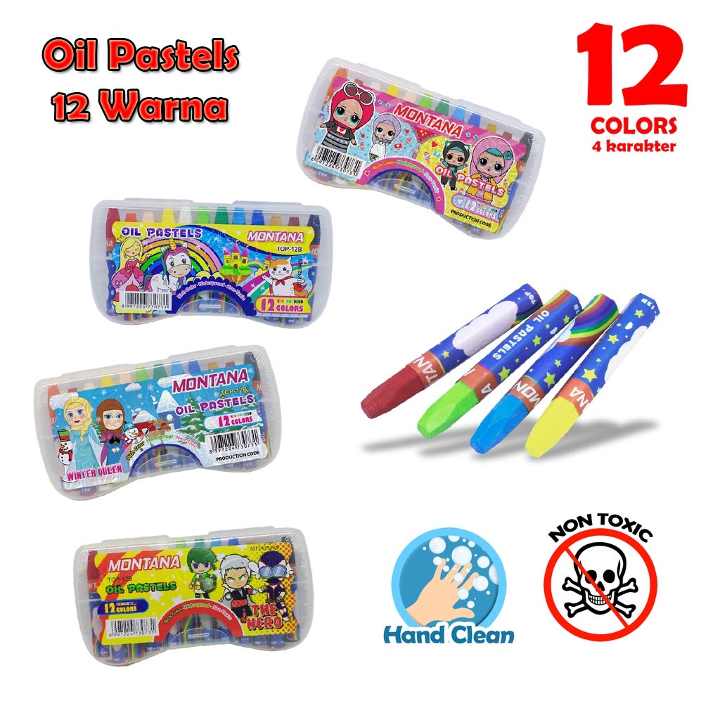 

Oil Pastel 12 Colors Krayon / Crayon 12 Warna / Pewarna Gambar