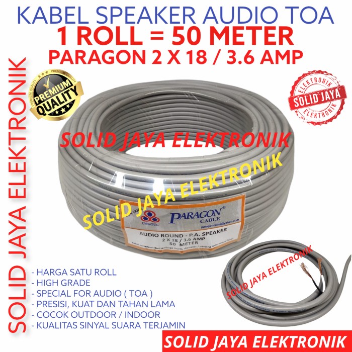 speaker KABEL SPEAKER TOA CORONG KABEL PA PARAGON SPESIALIST TOA - 1 ROLL bass aktif bluetooth karao