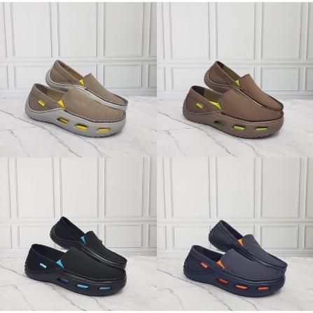 *Termurah* TERMURAH Sepatu Crocs Tideline Kanvas Man / Sepatu Kerja Canvas / Slip On Pria / Tide Lin