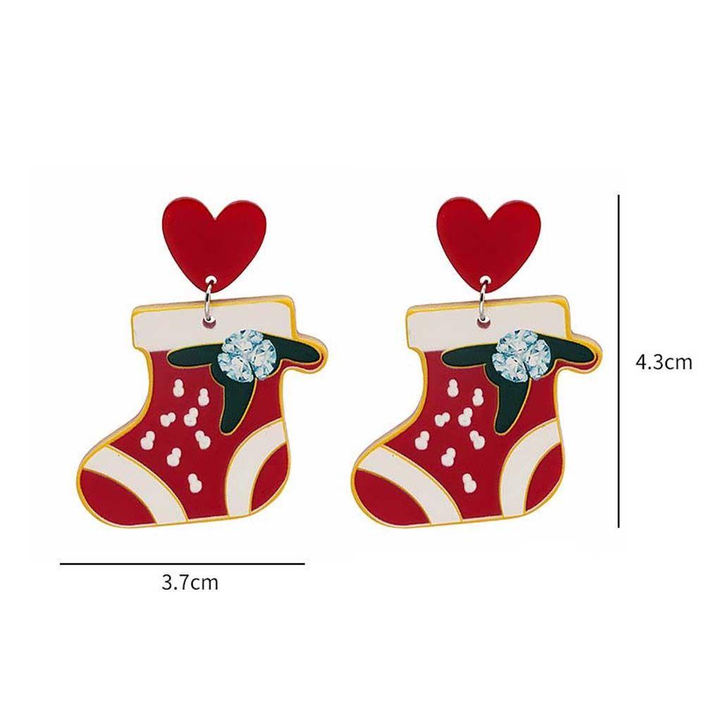 Mxbeauty Anting Natal Pesta Lonceng Kreatif Perhiasan Aksesoris Pohon Natal Drop Earrings Christmas Ear Hook