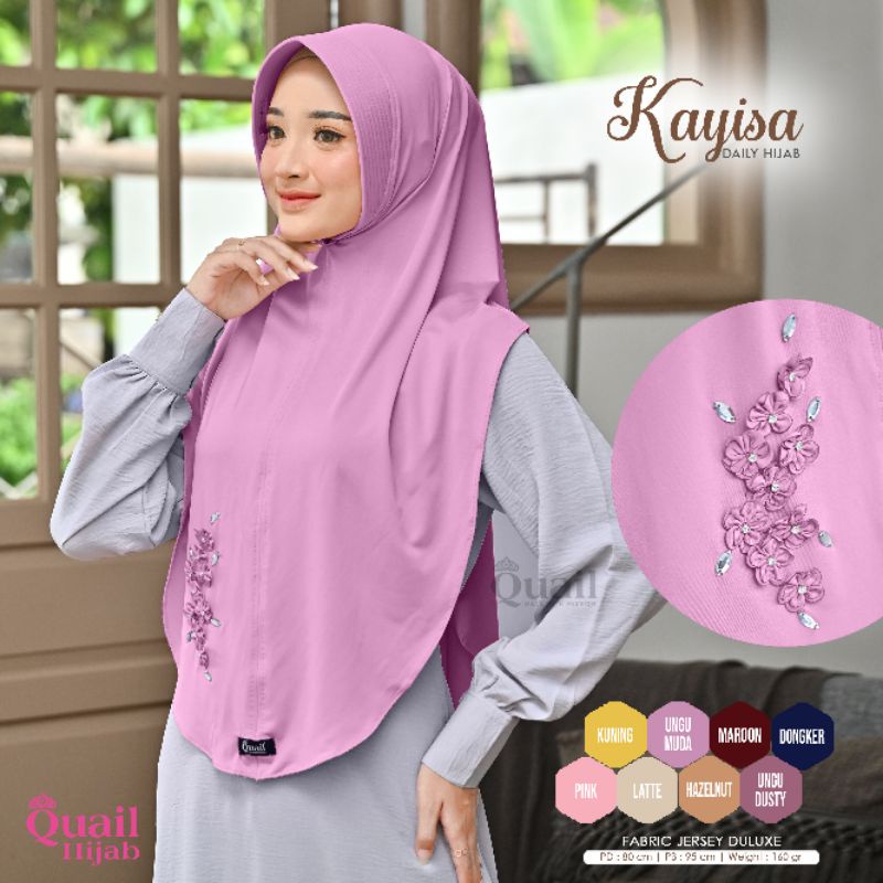 Jilbab Instan Bergo Jersey Jumbo Original Quail Hijab KAYISA