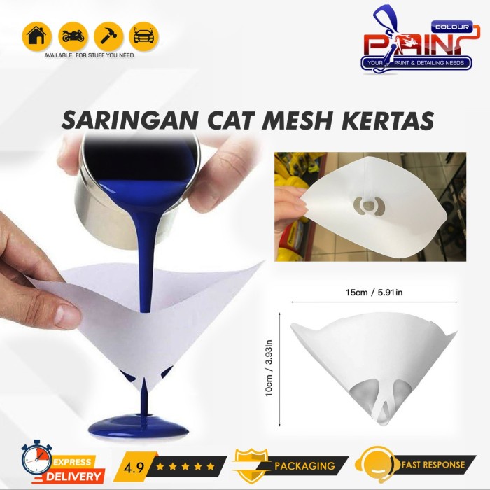 SARINGAN CAT MESH KERTAS Saringan Cat Kertas Nylon Sekali Pakai